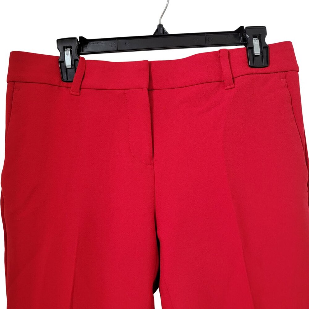 Ann Taylor Size 4 Red Jubilee Trouser with Ruffle Hem. High Rise, Like New Cond. - Picture 2 of 13